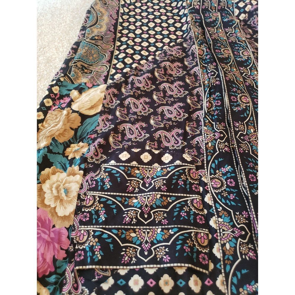 70s/80s Funk Paisley and Floral Sheath Dress - Picture 6 of 6